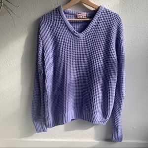 Smarty | Vintage Chunky Knit Lavender Sweater -Made in England- Medium